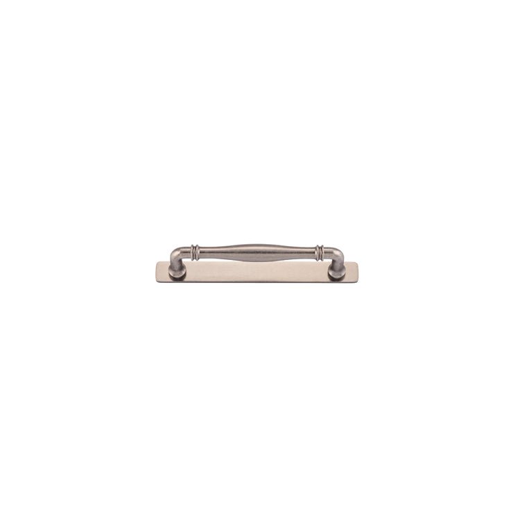 Sarlat Cabinet Pull with Backplate - Entry Point - Iver - Distressed Nickel - Cabinet Pulls