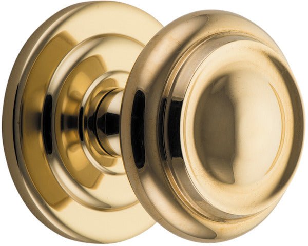 Sarlat Centre Door Knob - Entry Point - Iver - Polished Brass - Centre Door Knobs