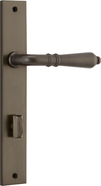 Sarlat Lever - Rectangular Backplate - Entry Point - Iver - Signature Brass - Door Levers