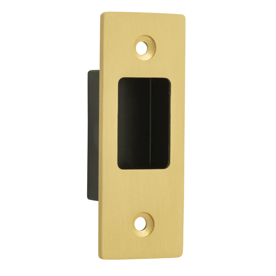 Sliding Door Edge Pull Rectangular - Entry Point - Iver - Brushed Gold PVD - Sliding Door Pulls