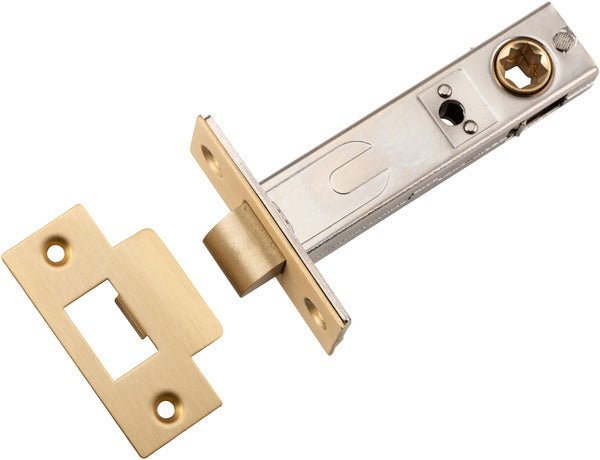 Split Cam Tube Latch By Iver - Entry Point - Iver - Brushed Brass - Tube Latches & Bolts