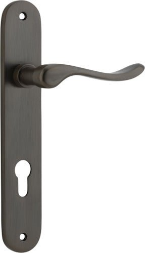 Stirling Lever - Oval Backplate - Entry Point - Iver - Signature Brass - Door Levers