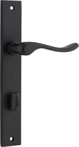 Stirling Lever - Rectangular Backplate - Entry Point - Iver - Matt Black - Door Levers