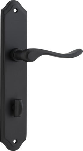 Stirling Lever - Shouldered Backplate - Entry Point - Iver - Matt Black - Door Levers