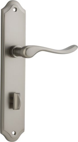 Stirling Lever - Shouldered Backplate - Entry Point - Iver - Satin Nickel - Door Levers