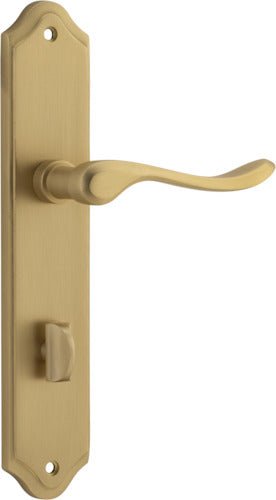 Stirling Lever - Shouldered Backplate - Entry Point - Iver - Brushed Brass - Door Levers