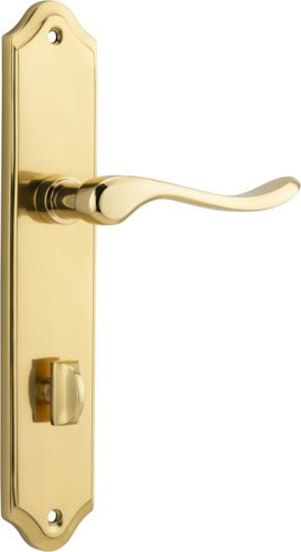 Stirling Lever - Shouldered Backplate - Entry Point - Iver - Polished Brass - Door Levers