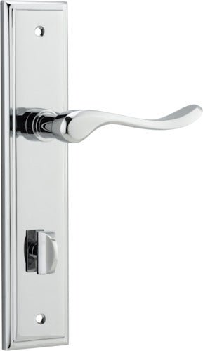 Stirling Lever - Stepped Backplate - Entry Point - Iver - Polished Chrome - Door Levers