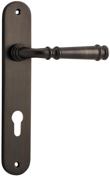 Verona Lever - Oval Backplate - Entry Point - Iver - Signature Brass - Door Levers