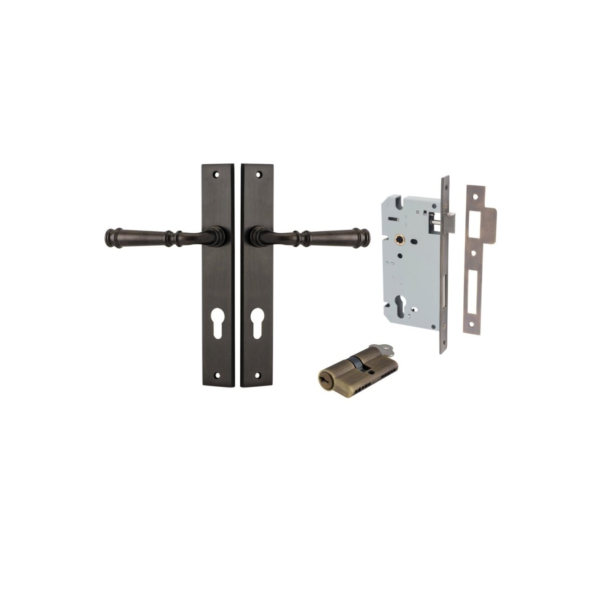 Verona Lever - Rectangular Backplate - Entry - Point - 10706KENTR60KK - Iver