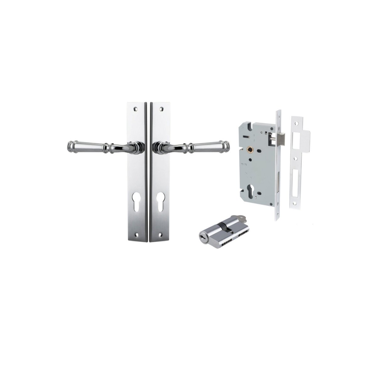 Verona Lever - Rectangular Backplate - Entry - Point - 11706KENTR60KK - Iver