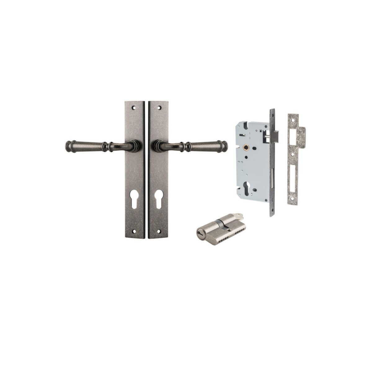 Verona Lever - Rectangular Backplate - Entry - Point - 13706KENTR60KK - Iver