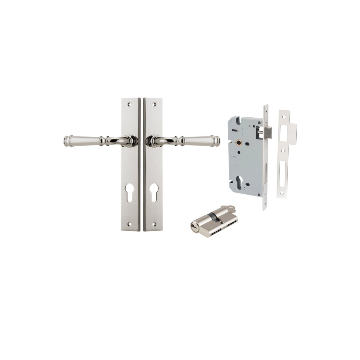 Verona Lever - Rectangular Backplate - Entry - Point - 14206KENTR60KK - Iver