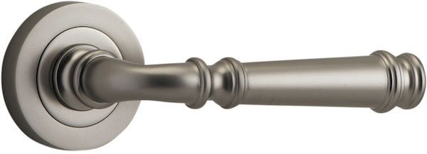 Verona Lever - Round Rose - Entry Point - Iver - Satin Nickel - Door Levers