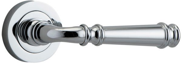 Verona Lever - Round Rose - Entry Point - Iver - Polished Chrome - Door Levers