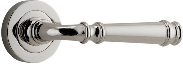 Verona Lever - Round Rose - Entry Point - Iver - Polished Nickel - Door Levers