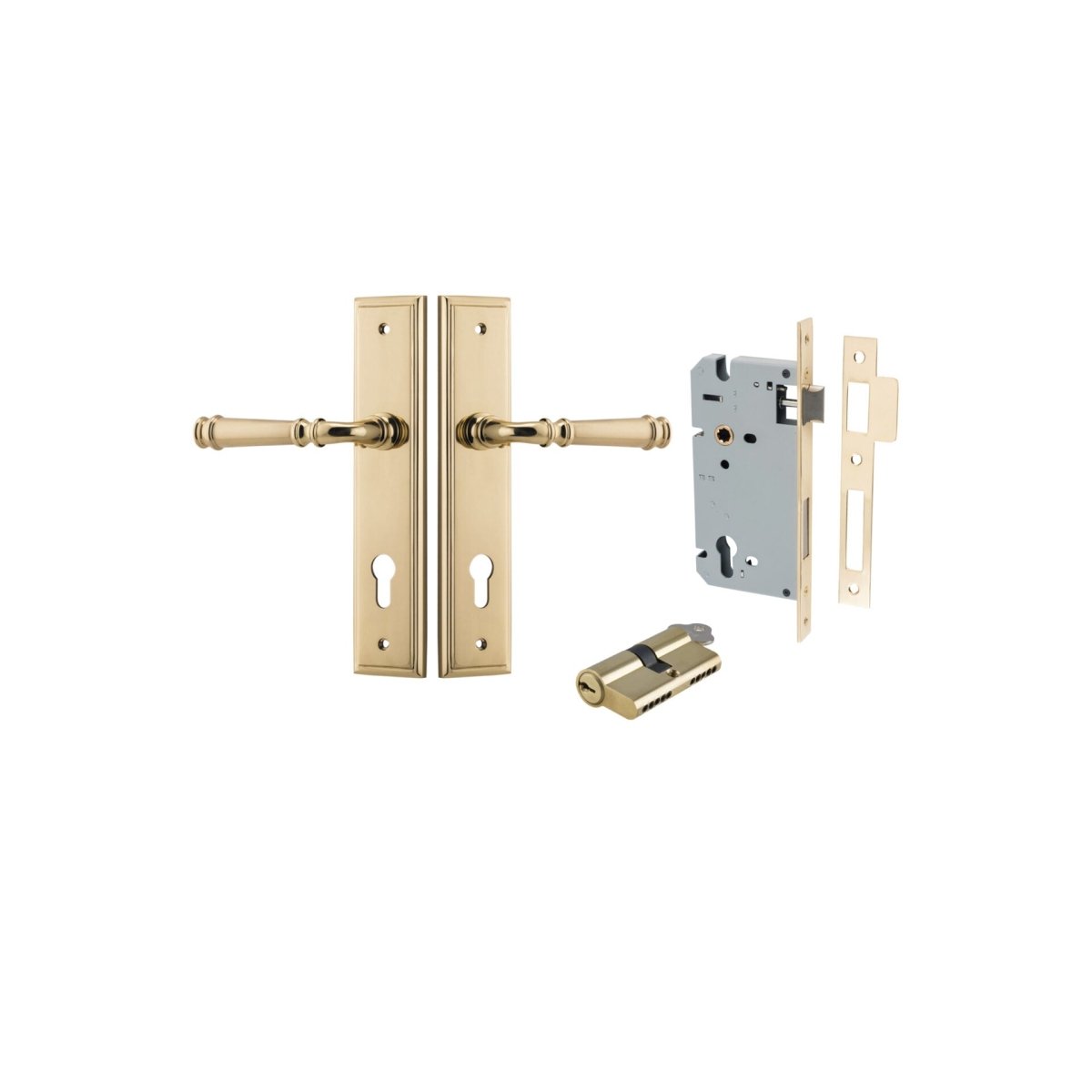 Verona Lever - Stepped Backplate - Entry - Point - 10242KENTR60KK - Iver