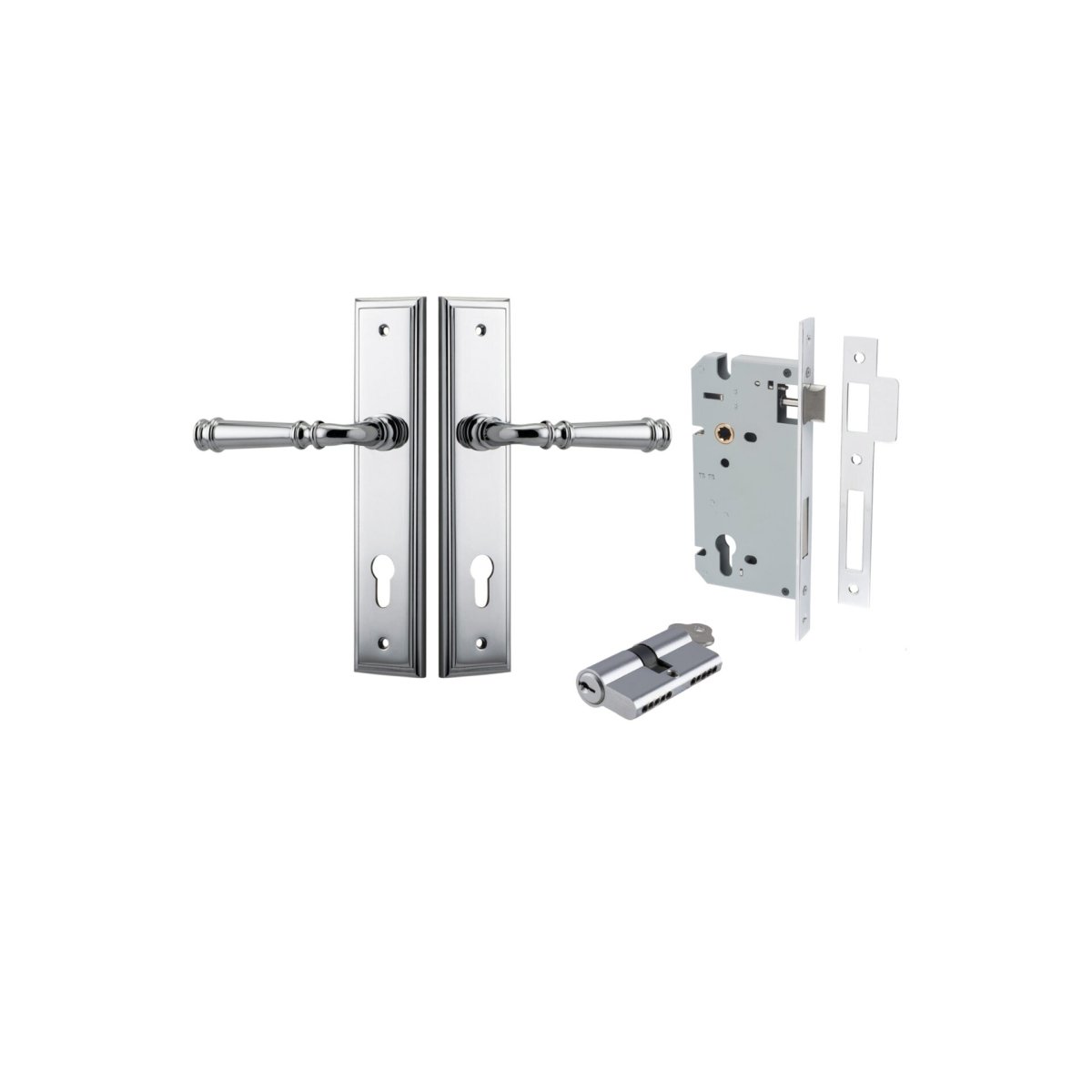 Verona Lever - Stepped Backplate - Entry - Point - 11742KENTR60KK - Iver