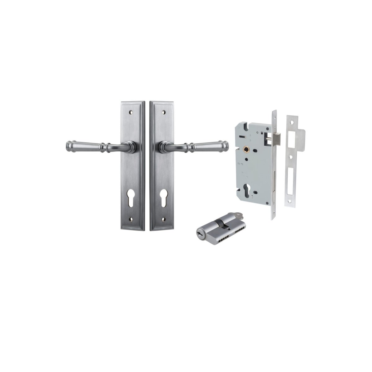 Verona Lever - Stepped Backplate - Entry - Point - 12242KENTR60KK - Iver