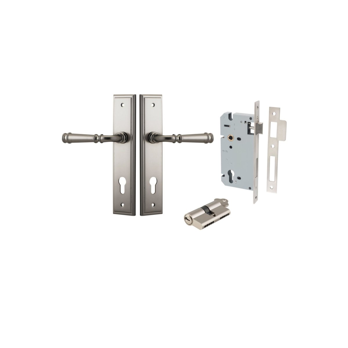 Verona Lever - Stepped Backplate - Entry - Point - 14742KENTR60KK - Iver