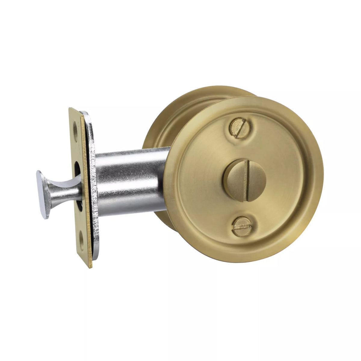 Vivid Collection Sliding Cavity Privacy Set - Satin Brass - Entry - Point - VIVCAV2/SBPVD - Lockwood